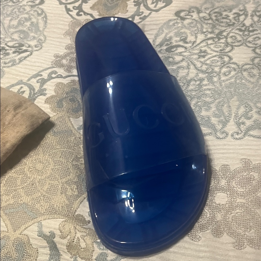 Blue Slide Sandals - Picture 2 of 6